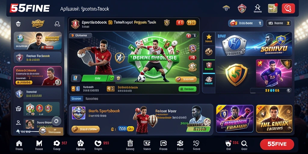 Tampilan gameplay di aplikasi Sportsbook 55FIVE yang menarik dan interaktif.