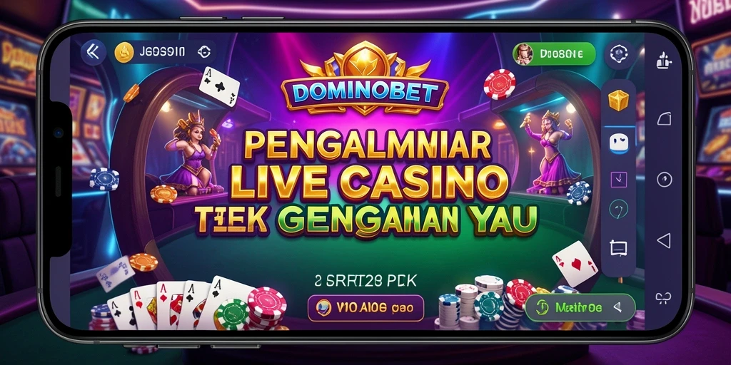 Screenshot gameplay Live Casino DOMINOBET yang mendebarkan.