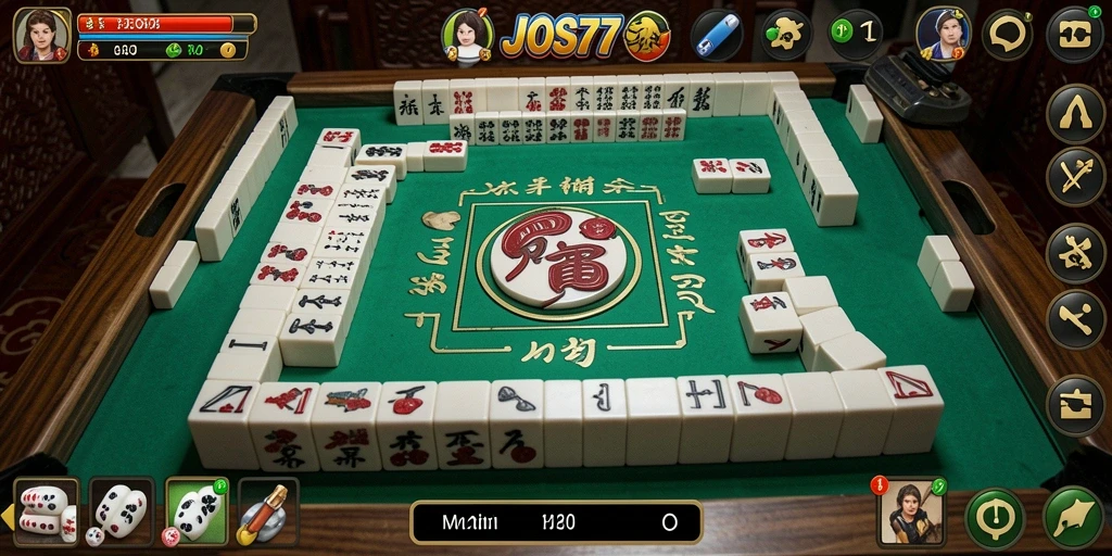 Tampilan gameplay menarik dari JOS77 dengan aksi Mahjong.