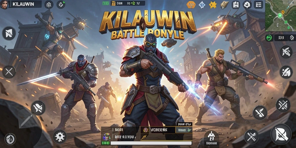 Screenshot KILAUWIN menampilkan intensitas pertempuran dalam arena Battle Royale.