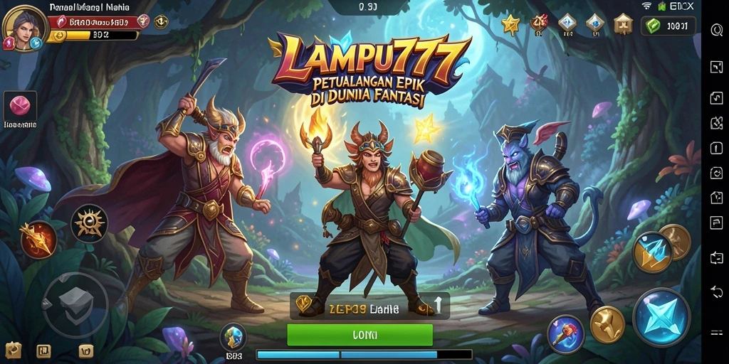 Tampilan gameplay seru dan mendebarkan dalam LAMPU777.