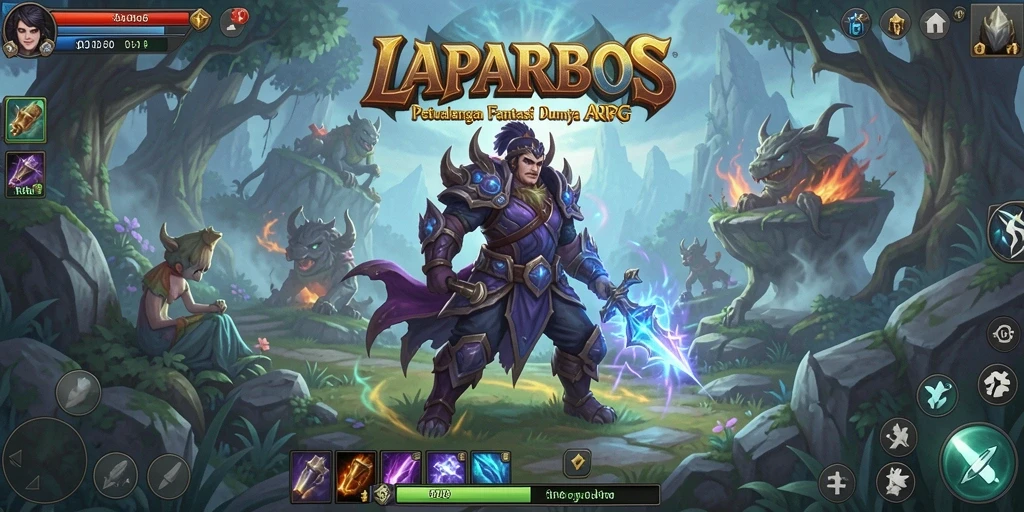 Tampilan epic dari gameplay ARPG yang menantang di LAPARBOS.