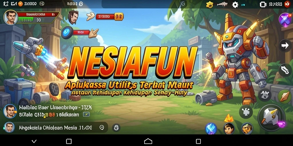 Screenshot utama NESIAFUN menampilkan interface aplikasi Utility yang menarik.