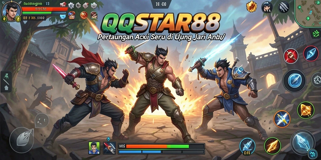 Gameplay seru QQSTAR88 dengan aksi bertarung yang intens.