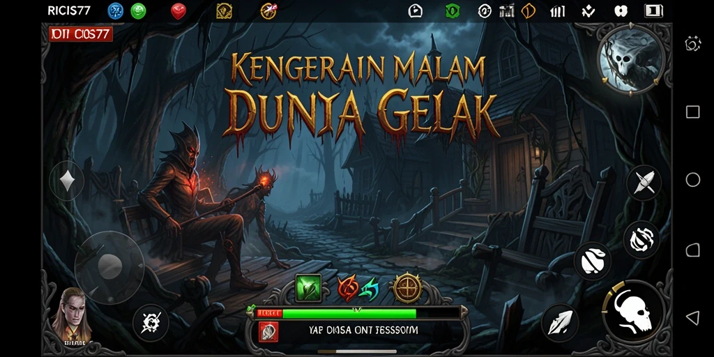 Screenshot RICIS77 menampilkan atmosfer gelap dan mencekam dari gameplay.