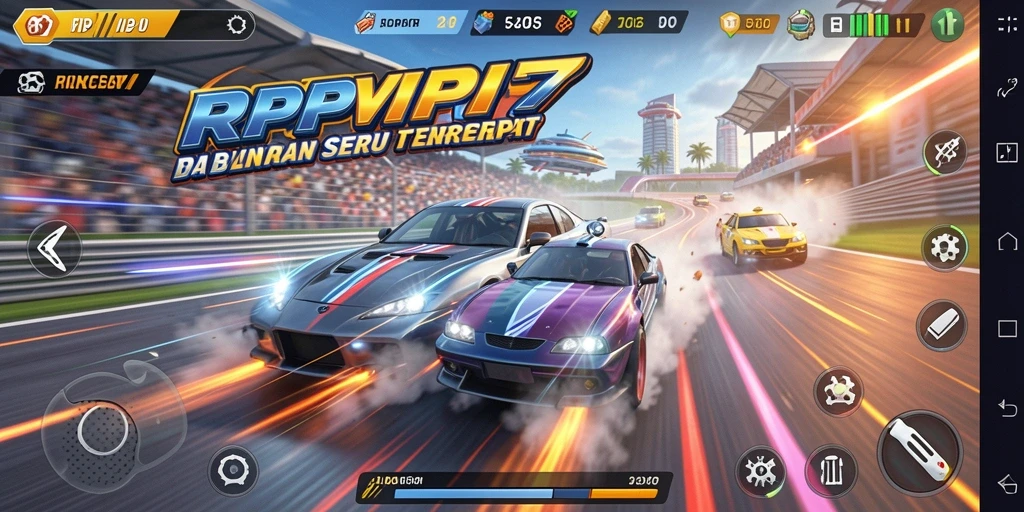 Tampilan gameplay balapan yang mendebarkan di RPVIP7.