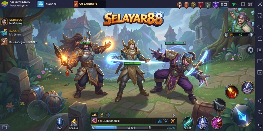Tangkapan layar utama gameplay <strong>SELAYAR88</strong> menampilkan petualangan seru dalam dunia MMORPG.