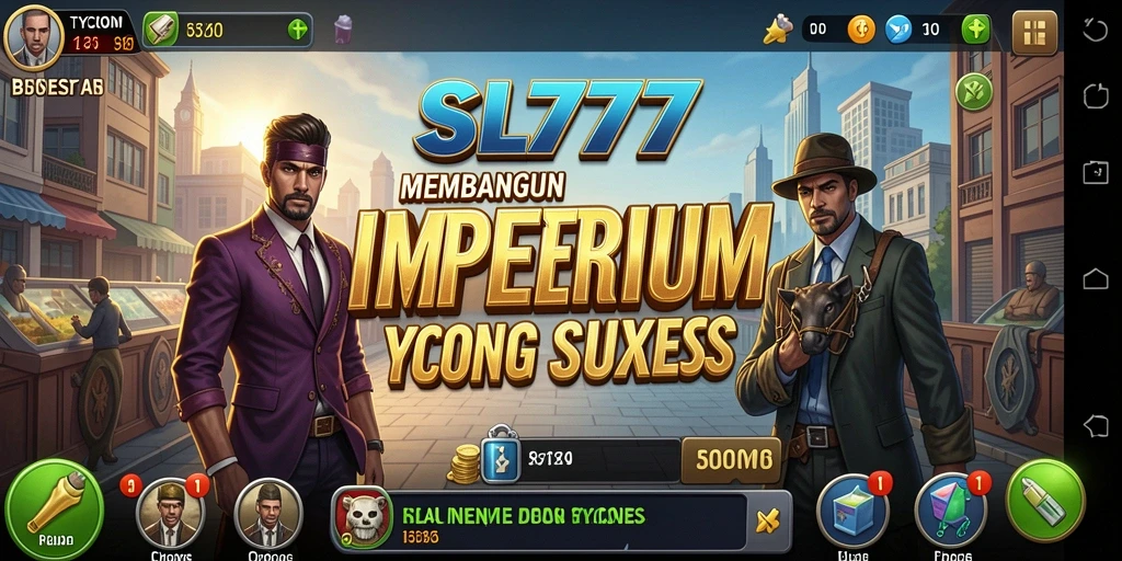 Tangkapan layar gameplay SL777 menampilkan pengelolaan bisnis yang seru.