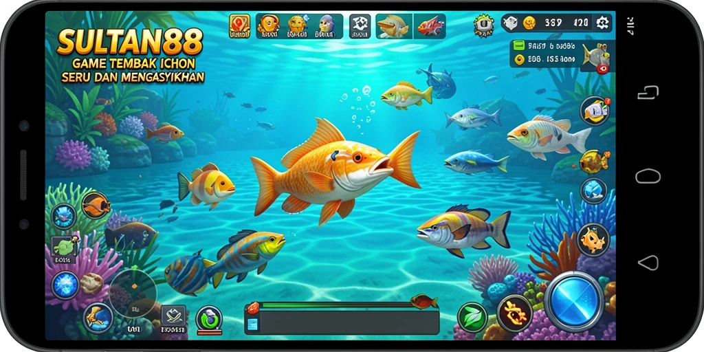 Tampilan gameplay SULTAN88 dengan aksi Tembak Ikan yang seru.