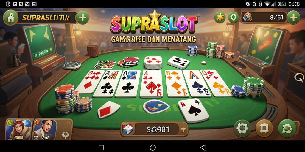 Tampilan gameplay seru di SUPRASLOT dengan pemain berkompetisi.