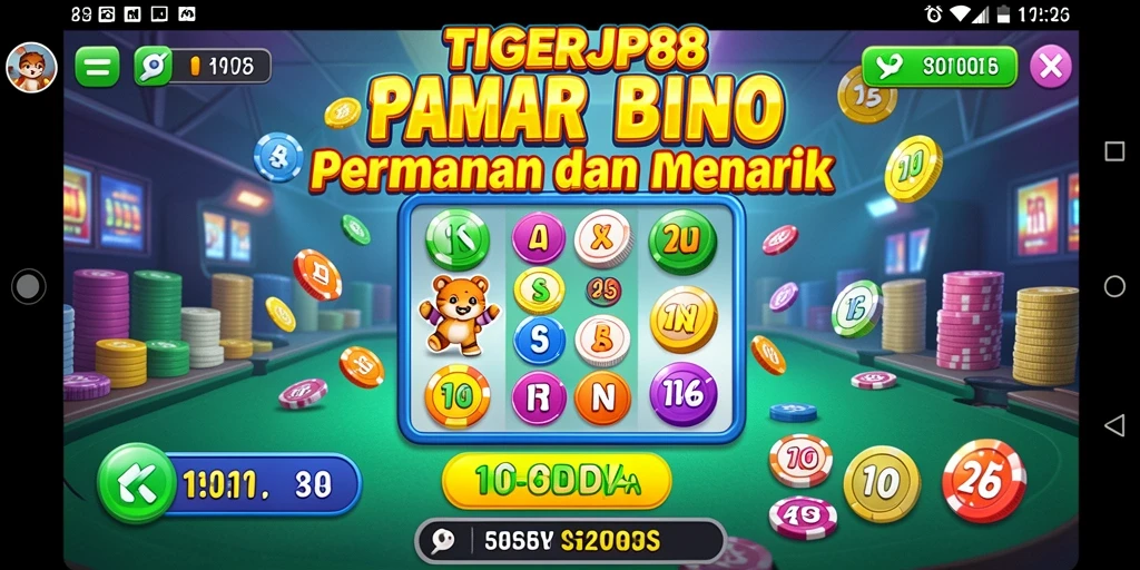Tampilan gameplay Bingo yang seru dan interaktif di TIGERJP88.